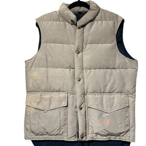 Woolrich Vintage Goose Down Puffer Vest Beige Size M